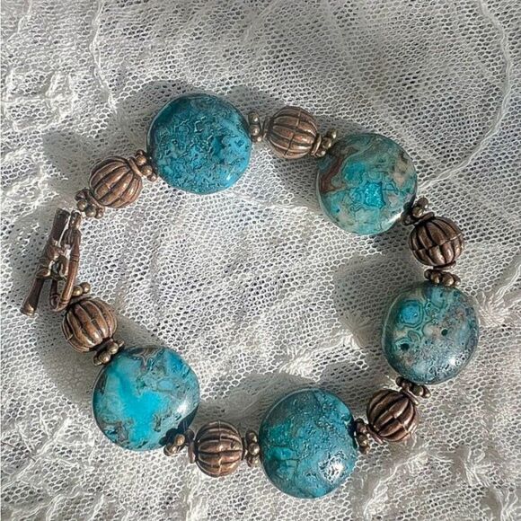 Vintage 90’s Agate Bead Bracelet - Picture 6 of 11